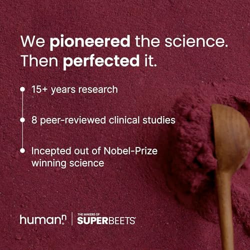 HumanN SuperBeets Heart Chews, Nitric Oxide and Blood Pressure Support, Grape Seed Extract & Non-GMO Beet Root Powder Energy Supplement, Pomegranate Berry Flavor, 60 Count