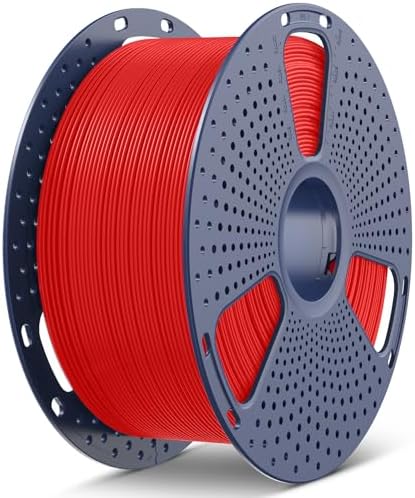 SUNLU Large Spool 3KG PLA Filament, 3D Printer Filament PLA 1.75mm, Less Stringing Good Layer Adhesion High Toughness, Big Roll Filament, 3kg Spool(6.6 lbs), Red