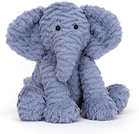 Jellycat Fuddlewuddle Elephant Stuffed Animal, Medium 9 inches - Elephant Plush Toy - Classic Children's Gift