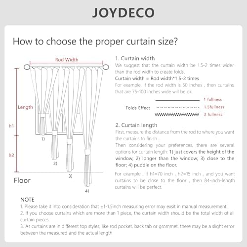 Joydeco 100% Blackout Curtains for Bedroom - Natural Linen Curtains 84 Inch Long, Thermal Insulated 2 Panels Linen Light Blocking Drapes, Rod Pocket & Back Tabs, Darkening Privacy for Living Room