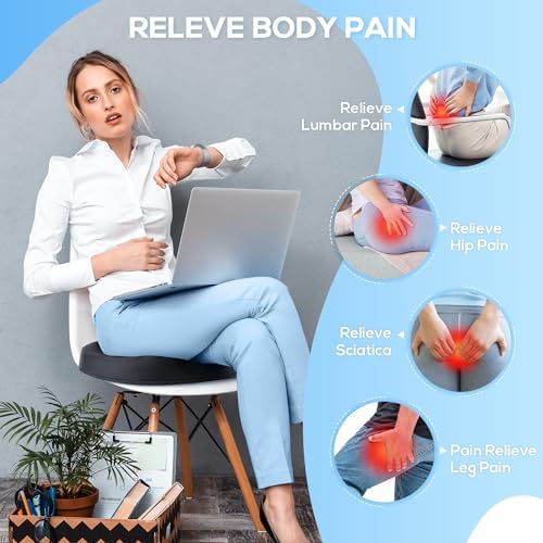 Donut Pillow Seat Cushion, Donut Chair Cushions for Postpartum Pregnancy & Hemorrhoids, Sciatica & Hip & Coccyx Pain Relief Desk Chair Cushion for Long Sitting Office Workers, Car Drivers