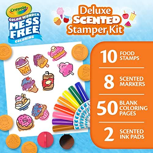 Crayola Color Wonder Mess Free Coloring Set, 50 Blank Coloring Pages, Scented Color Wonder Stamps and Markers, Refill Set