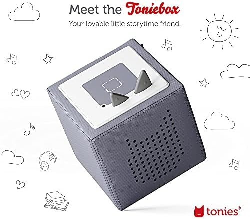 Toniebox Audio Player Starter Set with Playtime Puppy - Listen, Learn, and Play with One Huggable Little Box - Gray