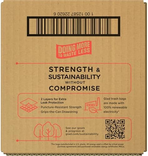 Glad ForceFlex Tall Kitchen Trash Bags, 13 Gallon, Gain Original, 140 Count (Package May Vary)