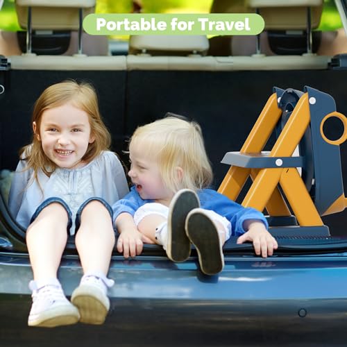 Toilet Seat, Potty Training Seat for Toddler, Upgraded 2-in-1 Potty Toilet Training for Boys and Girls,Waterproof Cushioned Mat with Non-slip Step Stool