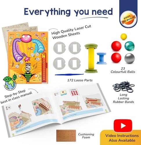 Smartivity DIY Pinball Machine Toy for Ages 8-99 Year Old | Award Winning Arcade Game for Boys & Girls | Birthday Gift Ideas for Kids & Adults | STEM Toys I Fun Family & Party Game