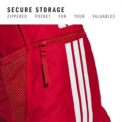 adidas Alliance Sackpack, Drawstring Backpack, Lightweight Small Gym Bag for Women and Men, Team Power Red 2, One Size