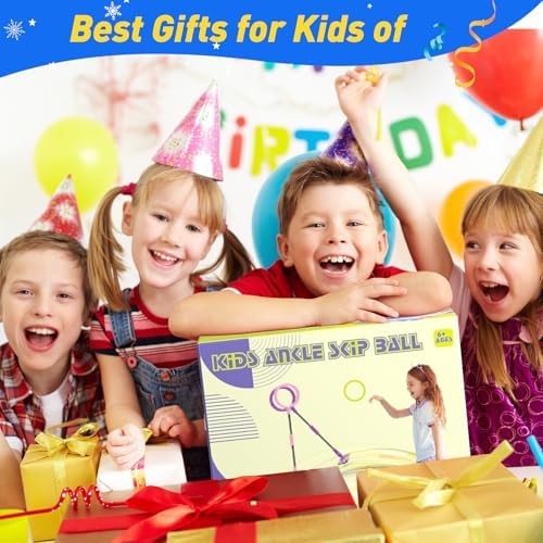 Skip Ball for Kids, Ankle Skip Ball Toy with Counter, Timer and Cal Calculator, Boys Birthday Gifts for Age 6 7 8 9 10+, Rechargeable Colorful Flash Wheel Skip Ball for Boys, Indoor Outdoor Toys