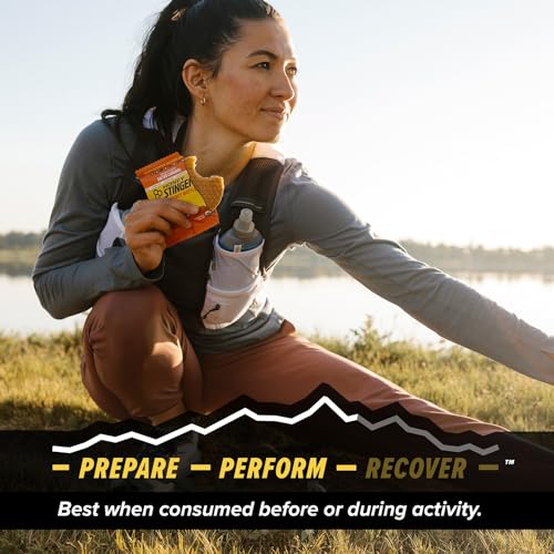 Honey Stinger Organic Gluten Free Salted Caramel Waffle, Energy Stroopwafel for Exercise, Endurance and Performance, Sports Nutrition for Home & Gym, Pre & Post Workout, Box of 16 Waffles, 16.96 Oz