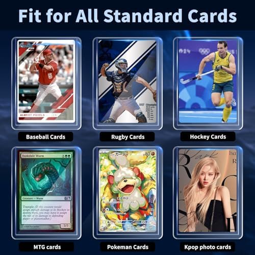 1000 Card Sleeves Top Loaders for Cards, Toploaders Premium Baseball Card Sleeve Hard Plastic, 3" x 4" Trading Cards Holder, Sports Protectors(500 Toploaders + 500 Penny Sleeves)