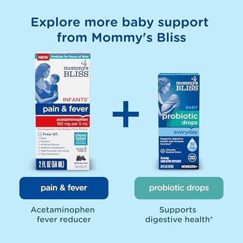 Mommy's Bliss 4-Piece Newborn and Baby Essentials Kit - With Gripe Water, Gas Relief Drops, Vitamin D 400IU, and Saline Drops/Spray - The Perfect Baby Gift.