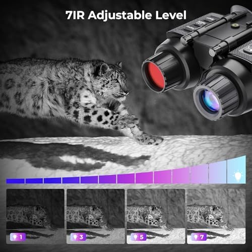 GOYOJO 4K Head-Mounted Night Vision Goggles & Binoculars for Adults – Infrared NVG with Manual Focus & 8X Digital Zoom for Hunting, Camping, and Outdoor Surveillance