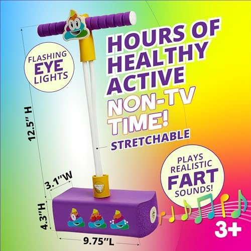 Flybar My First Foam Pogo Jumper for Kids Fun and Safe Pogo Stick for Toddlers, Durable Foam and Bungee Jumper for Ages 3 and up, Supports up to 250lbs