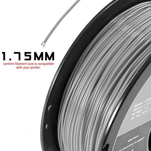 HATCHBOX 1.75mm Baby Blue PLA 3D Printer Filament, 1 KG Spool, Dimensional Accuracy +/- 0.03 mm, 3D Printing Filament