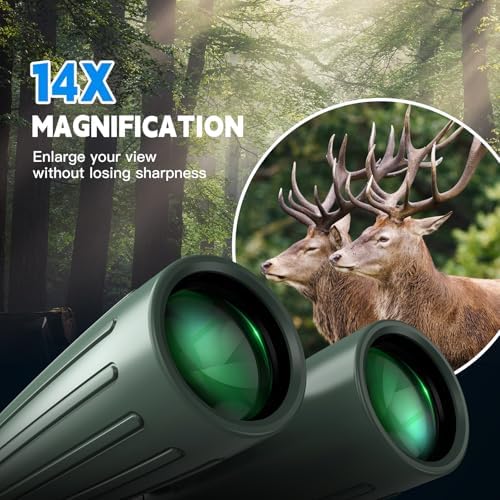 14x45 Binoculars for Adults High Powered,Professional HD Binoculars for Bird Watching,Hunting,with Aluminum Alloy Phone Adapter,Tripod,Waterproof & Fog Proof,Large View for Travel,Hiking,Concert