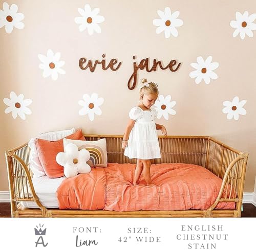 Custom Wood Name Sign for Nursery or Kids Room, Instant Font Preview, Multiple Styles Available Unpainted, Painted or Stained, Personalized Baby Gift (Style 9 - Popular Liam Font Only)