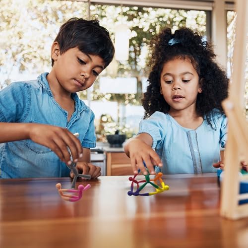 MAGMEN Enhanced Grip Magnetic Fidget Figures for Kids 3-8 & Toddlers | 10-Piece Solid Colors Multipurpose Magnets Set for Travel, Road Trip, Office & Stocking Stuffer Gifts.