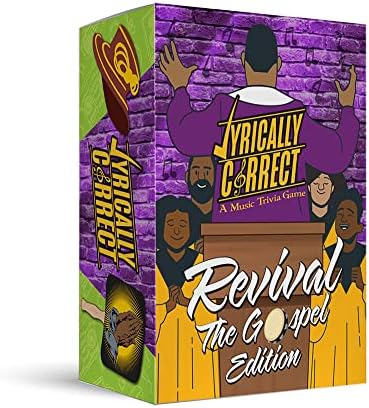 Lyrically Correct Revival Music Trivia Card Game - The Gospel Edition - Finish The Lyrics Challenge, Fun for Adults, Party or Family Night