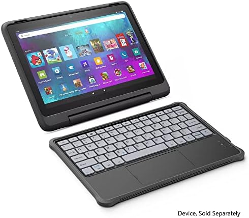Made For Amazon Kids Bluetooth Keyboard, for 10” Fire Kids Pro and 10” Fire Kids Tablets | Black
