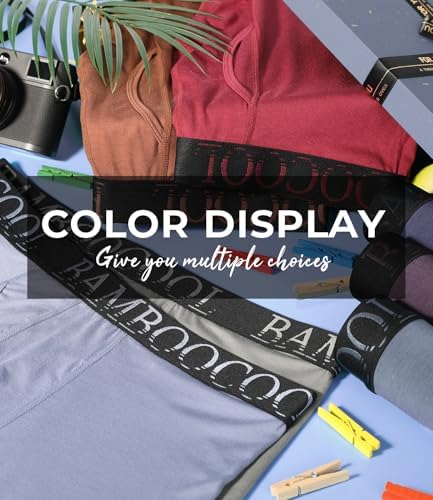 BAMBOO COOL Men's Ultra ComfortSoft Underwear, Moisture Wicking & Breathable No Ride Up Boxer Briefs with Fly, Multipack