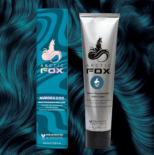 ARCTIC FOX Vegan and Cruelty-Free Semi-Permanent Hair Color Dye (5.6 Fl Oz, AURORA KISS)