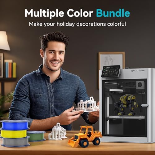 SUNLU 3D Printer Filament Pack, 0.25kg Each Spool, Total 2kg, Mini Spool, PLA+ Filament 1.75mm, 8 Packs, Black+White+Grey+Blue+Green+Red+Orange+PureYellow