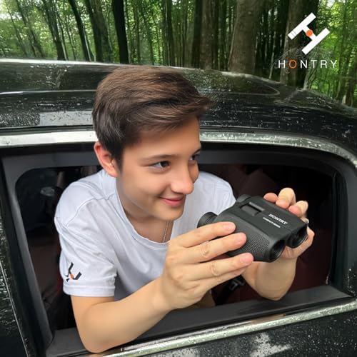 Hontry Binoculars for Adults and Kids, 10x25 Compact Binoculars for Bird Watching, Theater and Concerts, Cruise Ship and Sport Games