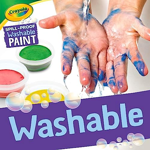Crayola Spill Proof Paint Set (25ct), Washable Paint for Kids, Kids Craft Supplies, Holiday Gift for Toddlers & Kids, Nontoxic, 3+