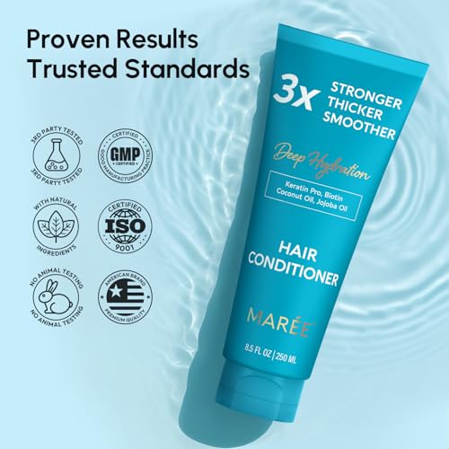 MAREE Hair Mask Conditioner for Women and Men - Hydrating Moisturizing Color Safe Deep Conditioner For Dry Damaged Curly Color Treated Fine Hair - Women's and Men's Acondicionador Para Cabello Rizado