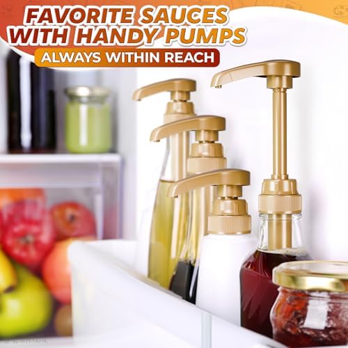 16 PCs Coffee Syrup Dispenser Pump – 9.25" Closed/11.54" Open Coffee Syrup Dispenser Pump – Fits Various 25.4 oz Bottles, Lock Mechanism, Easy Cleanup, Suitable for Liquids, Sauces & Pastes