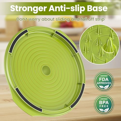 Chicken Shredder Tool Twist Large - 10'' Pro Meat Shredders for Chicken Breast,Visible Kitchen Gadgets Grinder Machine with Brush,Strong Anti-Slip Strip,Ergonomic Handle,BPA Free (Green)