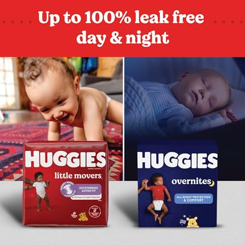 Huggies Size 7 Diapers, Little Movers Baby Diapers, Size 7 (41+ lbs), 68 Count