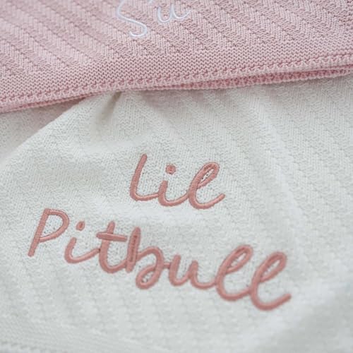 Personalized Baby Blanket - Custom Knit with Embroidery, Monogrammed Baby Name Blanket | Perfect for Baby Showers, Stroller & Car Seat | Gift Idea