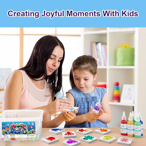 Kiditos Magic Water Elf Toy Kit, Aqua Fairy Water Gel Kit-20 Magic Gels&10 Molds–Make Your Own Water Pets & Squishy Toys–Fun Summer DIY Craft Kit, Birthday Gifts & Party Favors for Kids Ages 3+