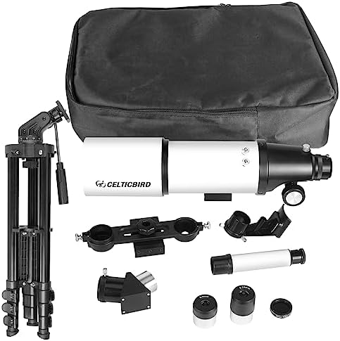 Telescope for Adults High Powered, 80mm Aperture 600mm Telescopes for Adults Astronomy, Travel Telescopio for Beginners with AZ Mount, Backpack, Phone Adapter, Moon Filter