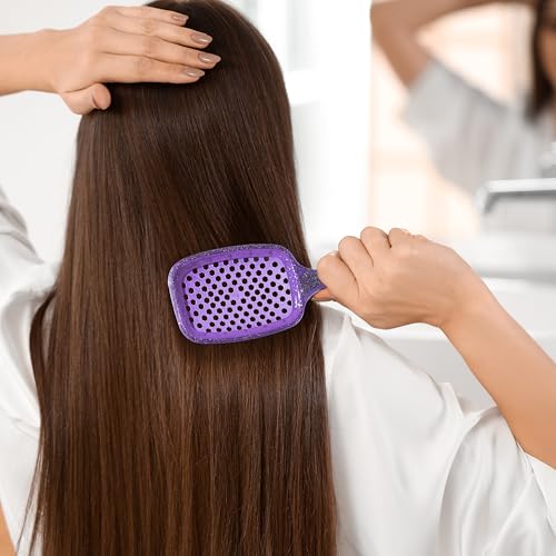 FHI Heat UNbrush Detangling Brush for Pain-Free Brushing on All Wet or Dry Hair Types — Durable DuoFlex Anti-Static Bristles, Lightweight Handle, Vented Hair Brush