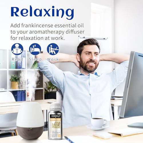HIQILI 16 Fl Oz Frankincense Essential Oil, for Massage Skin Care, Diffuser, Aromatherapy, 100% Pure Undiluted