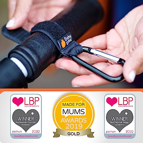 Baby Uma 4-Pack Stroller Hooks - Universal Bag Clips for Diaper Bags, Carry 11 lbs Each, Adjustable Straps