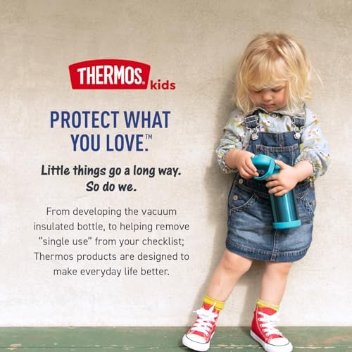 THERMOS FUNTAINER Insulated Food Jar – 10 Ounce – Kid Friendly Food Jar with Foldable Spoon, Minecraft