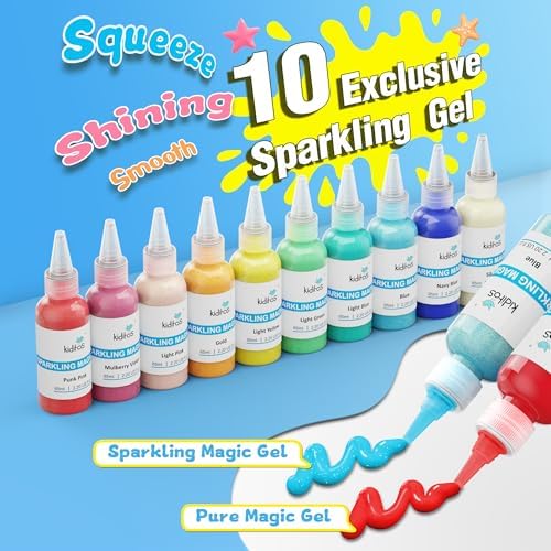 Kiditos Magic Water Elf Toy Kit, Aqua Fairy Water Gel Kit-20 Magic Gels&10 Molds–Make Your Own Water Pets & Squishy Toys–Fun Summer DIY Craft Kit, Birthday Gifts & Party Favors for Kids Ages 3+