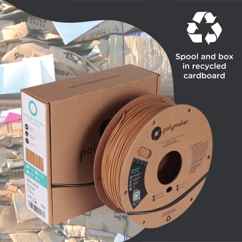 Polymaker PLA PRO Filament 1.75mm Army Beige, Powerful PLA 3D Printer Filament 1kg - PolyLite 1.75 PLA Filament PRO Tough & High Rigidity 3D Printing Filament Army Beige