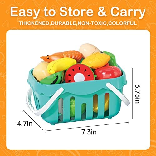 130Pcs Kitchen Playset, Toddler Pretend Cooking Play Pots, Pans, Utensils Cookware, Daily Food Fruit Veges, Shopping Storage Basket, Dessert, Prop Money, Learning Gift for Child (White)