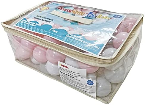 MoonxHome Ball Pit Balls for Toddlers, BPA Free Crush Proof Plastic Toy Balls for Ball Pit, Children's Pool Water Toys, Macaron Ocean Balls for Play Tent 2.15 Inch Pack of 100…
