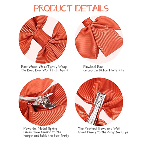 Choicbaby 3 Inch Hair Bows for Girls Grosgrain Ribbon Toddler Hair Accessories with Alligator Clip Bow for Toddler Girls Baby Kids Teens Gift
