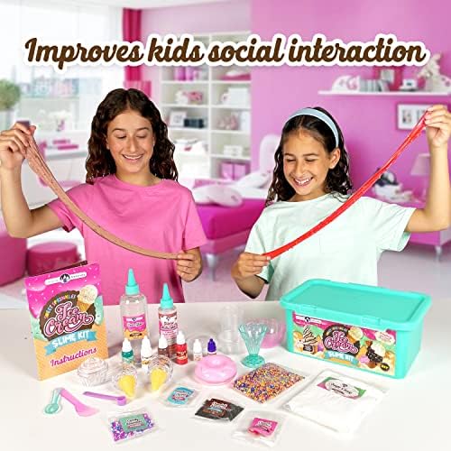 Original Stationery Sweet Sprinkles Ice Cream Slime Kit for Girls – DIY Craft Set for Sundae, Donut & Cupcake Ice Cream Play, Ages 8-12