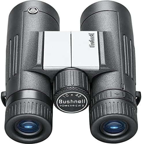 Bushnell PowerView 2 Binoculars, High-Definition Binoculars with Multi-Coated Lenses, Durable Aluminum Alloy Chassis, Wide Field of View, Ideal for Wildlife Observation, Hiking and Sporting Events