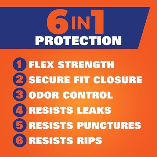 Hefty Ultra Strong 13 Gallon Trash Bags, Tall Kitchen Trash Bags 13 Gallon Size, Drawstring Closure, Continuous Odor Control, White, Lavender and Sweet Vanilla Scent, 110 Bags