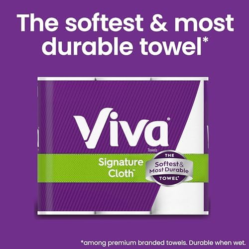 Viva Signature Cloth Paper Towels, 12 Triple Rolls, 129 Sheets per Roll