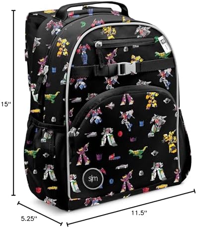 Simple Modern Medium Transformer Toddler Backpack for School Girls and Boys | Kindergarten Elementary Kids Backpack | Fletcher Collection | Kids - 15" tall | Block Nation