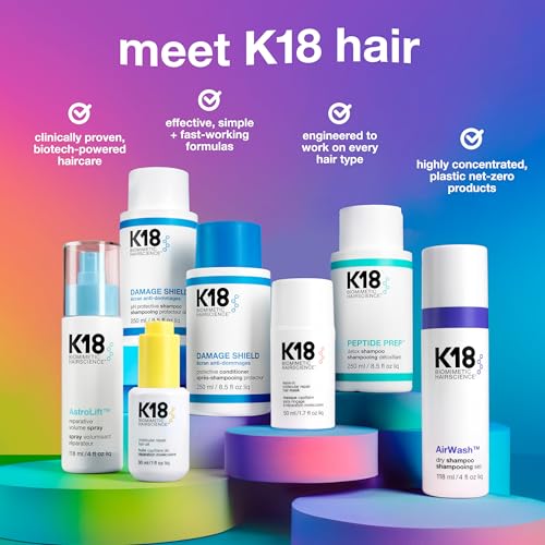 K18 Leave-In Molecular Hair Mask, Repairs Dry or Damaged Hair, Reverse Hair Damage from Bleach, Color, Chemical Services & Heat